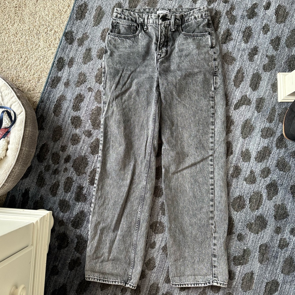 good american gray jeans